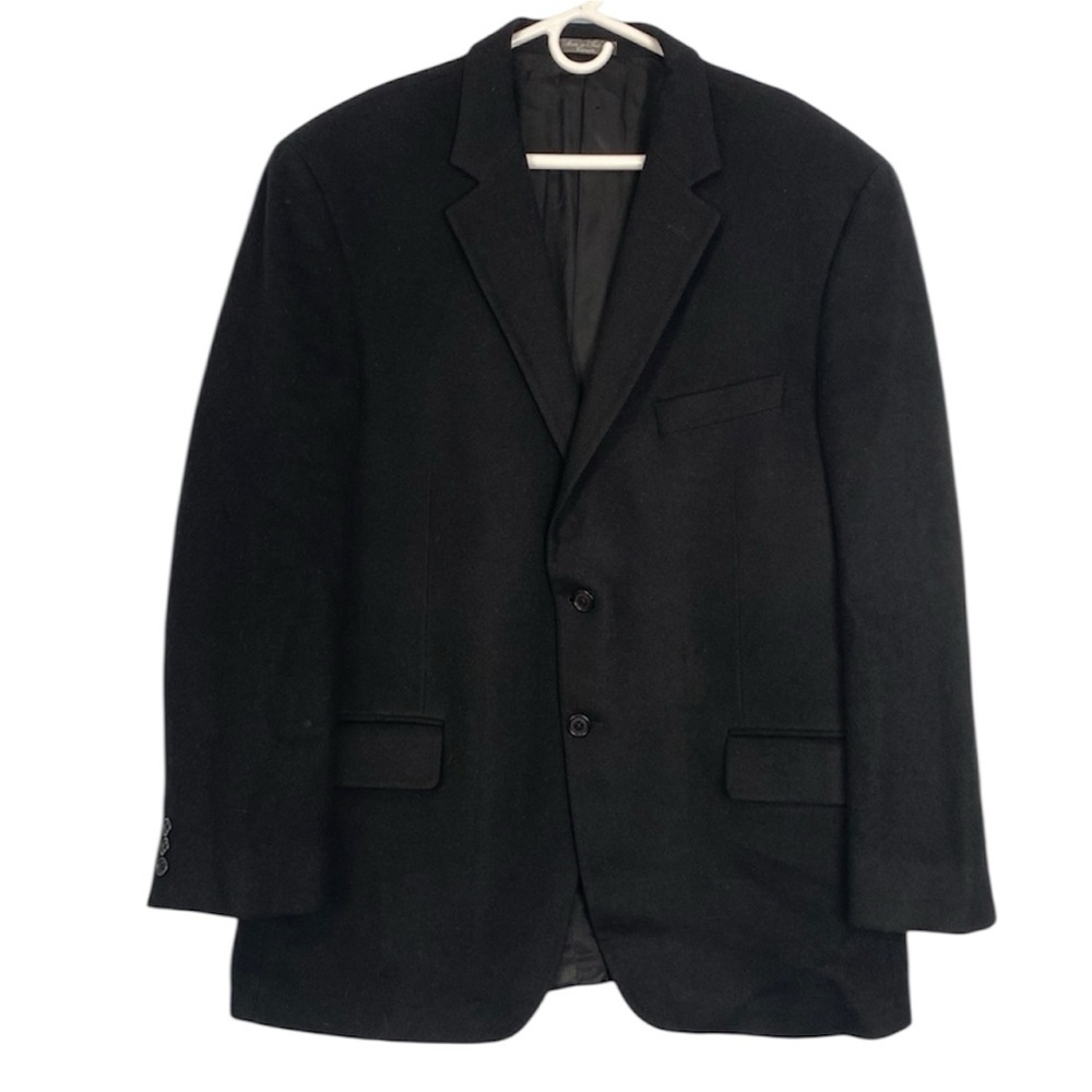 Arnold‎ Brant 100% Cashmere Blazer Jacket Sport Coat 46R Black Classic Preppy